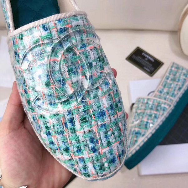 CC tweed PVC espadrilles G34819 blue