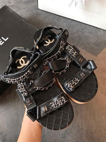 CC original lambskin sandals G33800 black