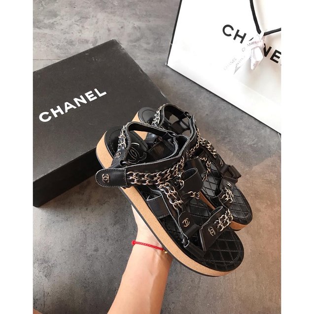 CC original lambskin sandals G33800 black