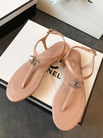 CC original lambskin sandals G34608 nude