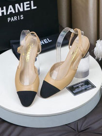 2019 CC lambskin slingbacks G31319 apricot