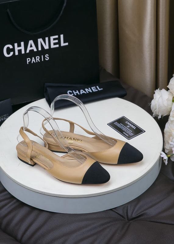 2019 CC lambskin slingbacks G31319 apricot