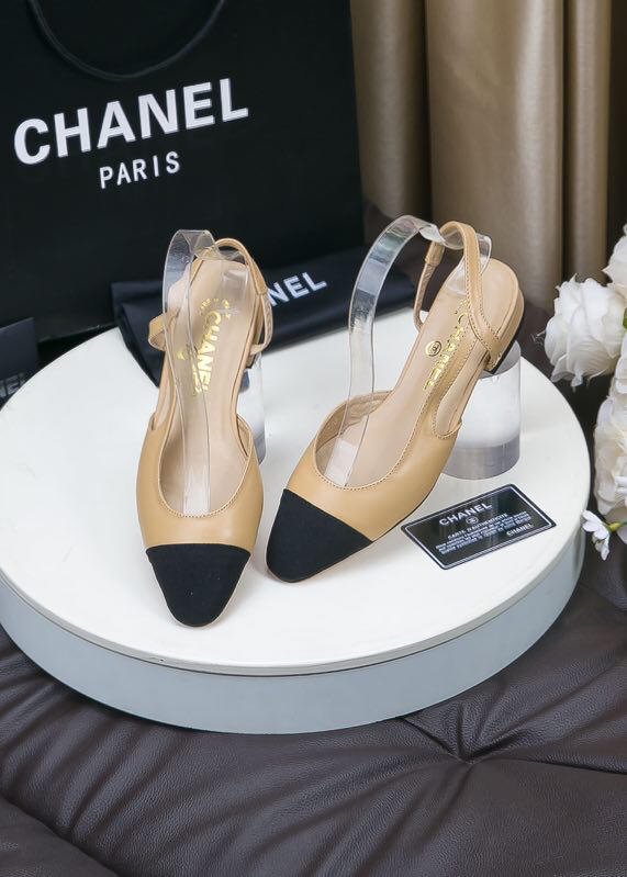 2019 CC lambskin slingbacks G31319 apricot