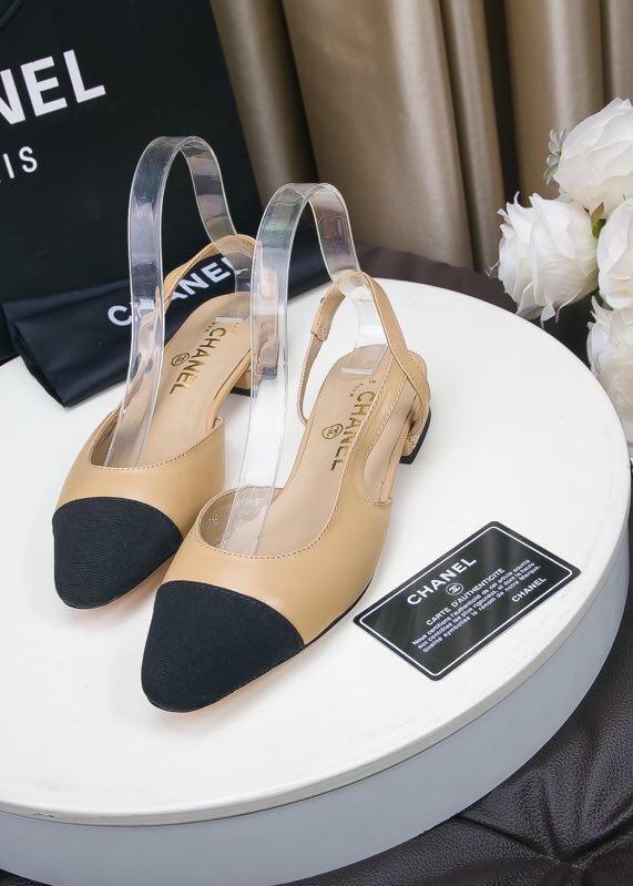2019 CC lambskin slingbacks G31319 apricot