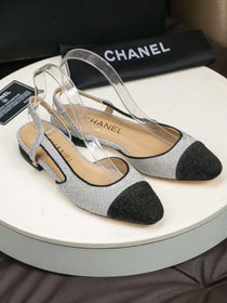 CC tweed slingbacks G31319 silver