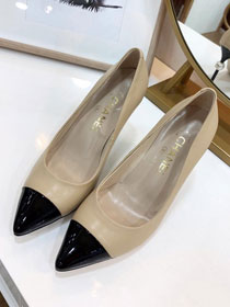 CC original calfskin pumps G34886 apricot