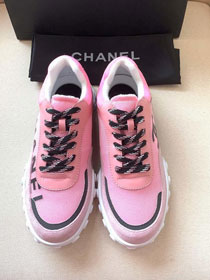 2019 CC fabric sneakers G35058 pink