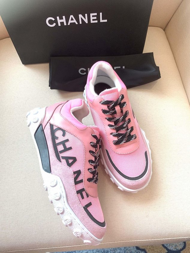 2019 CC fabric sneakers G35058 pink