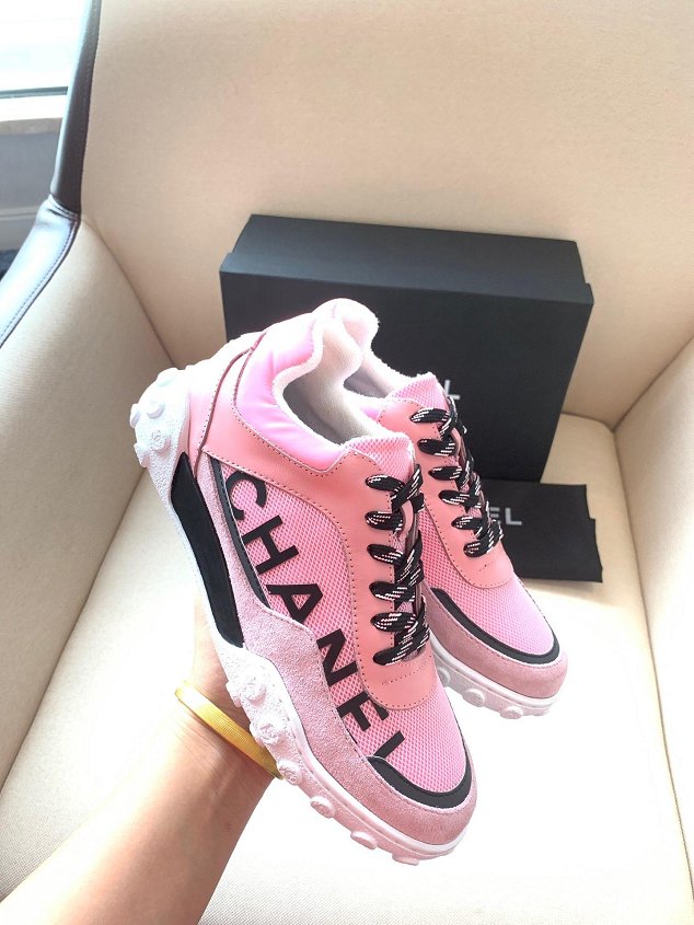 2019 CC fabric sneakers G35058 pink