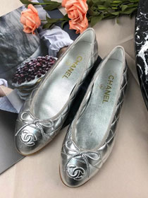 CC original lambskin ballerinas G26250 silver