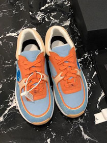 2019 CC suede calfskin sneakers G34362 orange&blue