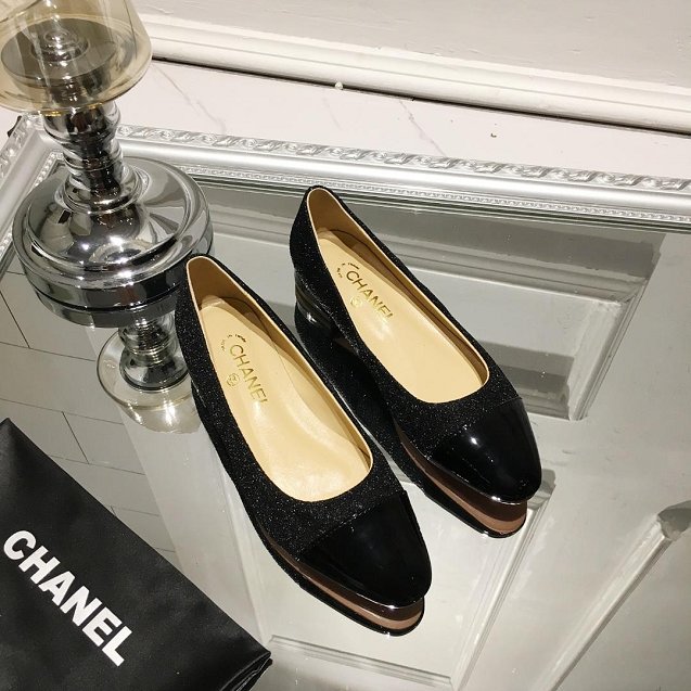 CC tweed ballerinas G35163 black