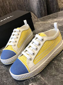 CC tweed sneakers G34364 yellow