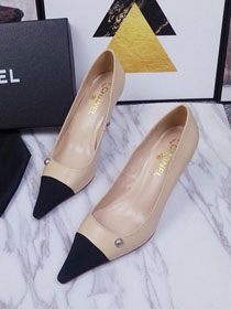 CC original calfskin pumps G34902 apricot