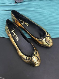 CC original lambskin ballerinas G02819 gold