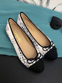 CC tweed ballerinas G02819 white&black