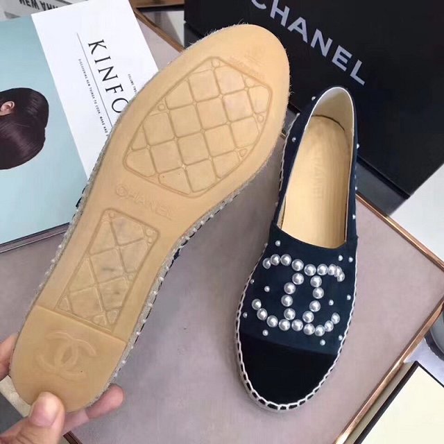 CC suede pearl espadrilles G34431