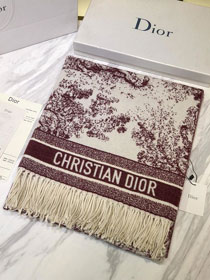 2020 Dior top quality cashmere blanket D133 bordeaux