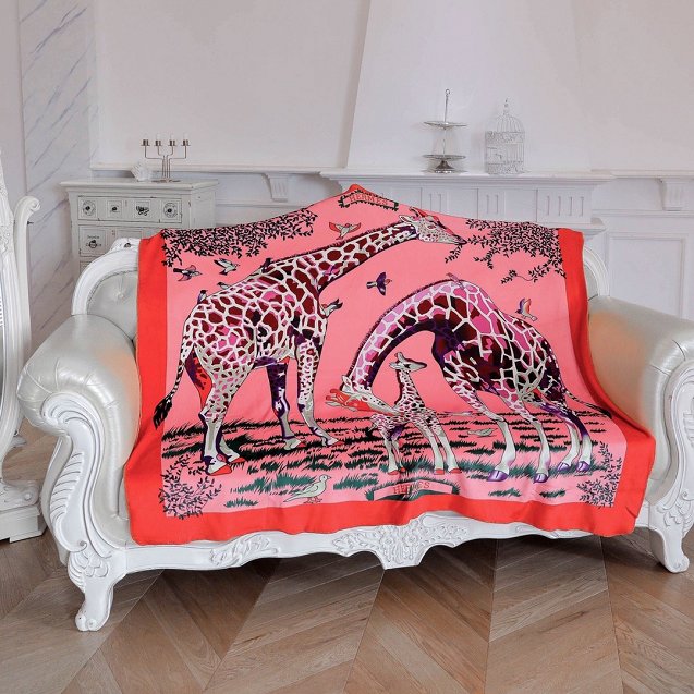 2020 Hermes top quality cashmere blanket H435 pink