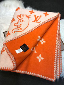 2020 louis vuitton top quality cashmere blanket L572 orange