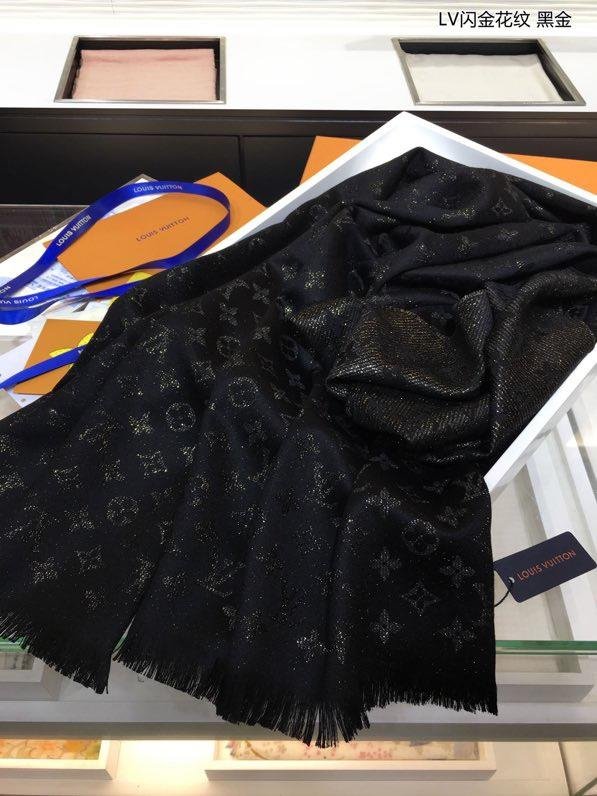 2020 louis vuitton top quality cashmere scarf L571 black