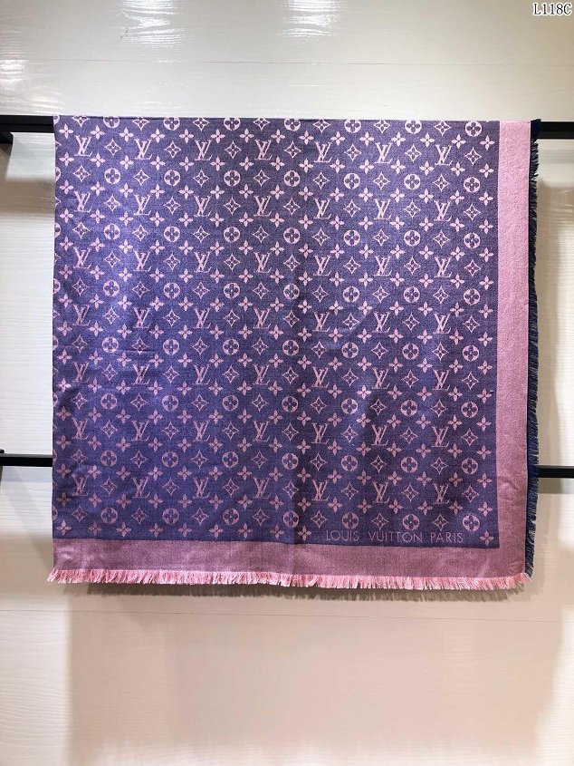 2020 louis vuitton top quality silk scarf L568 blue&pink