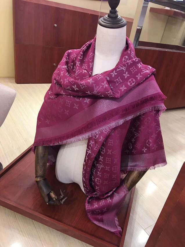 2020 louis vuitton top quality silk scarf L568 burgundy