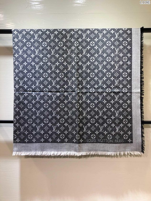 2020 louis vuitton top quality silk scarf L568 grey