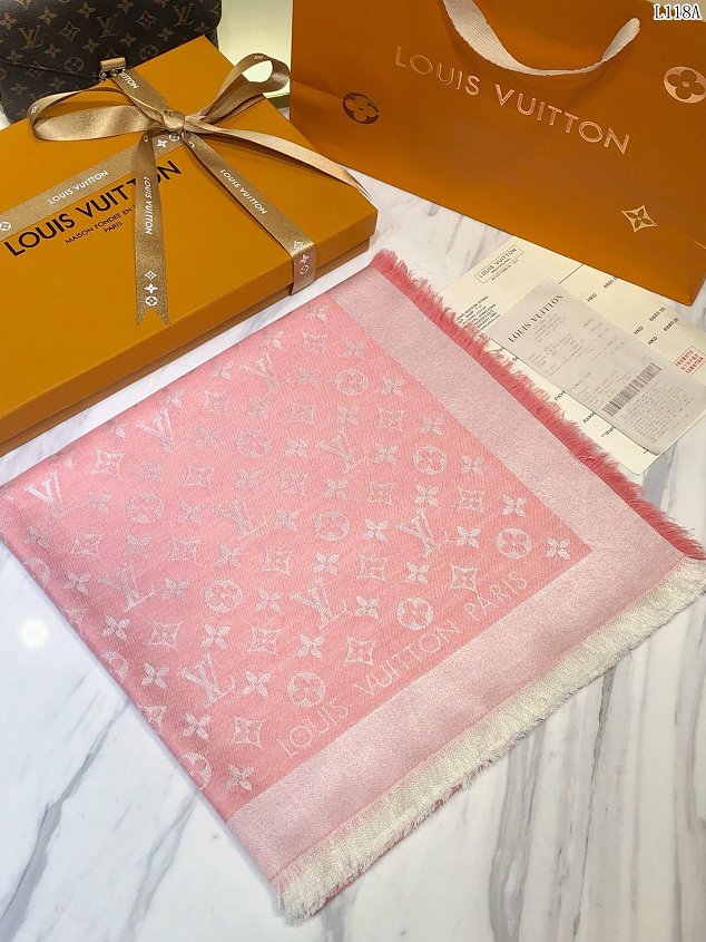 2020 louis vuitton top quality silk scarf L568 light pink