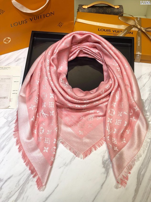 2020 louis vuitton top quality silk scarf L568 light pink