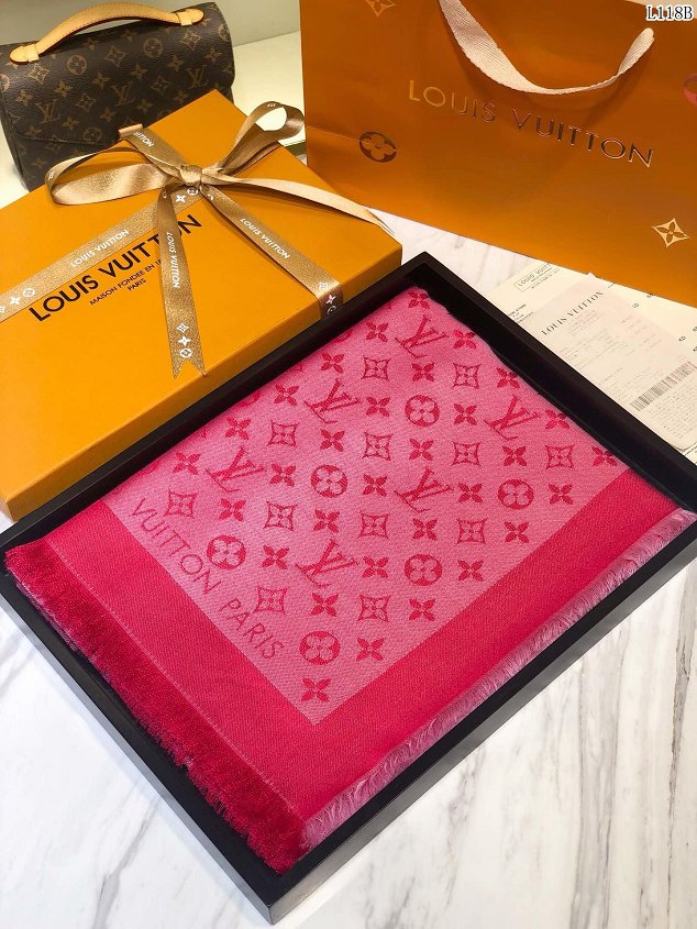 2020 louis vuitton top quality silk scarf L568 rose red
