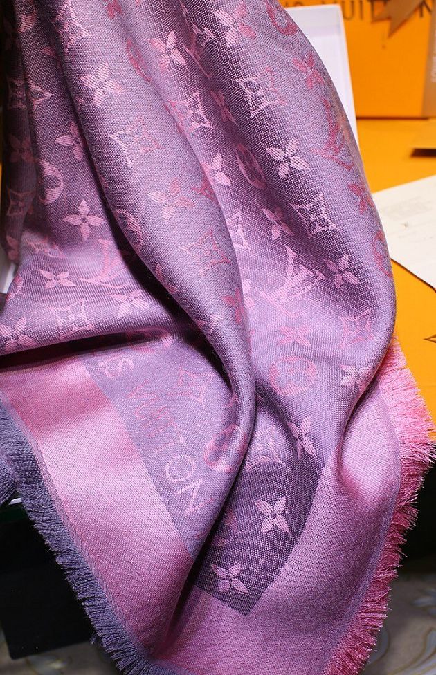 2020 louis vuitton top quality silk scarf L568 pink&grey