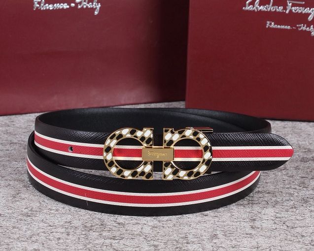 Feragamo original calfskin belt 25mm F0056 black