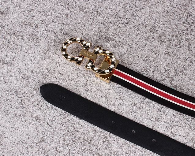 Feragamo original calfskin belt 25mm F0056 black
