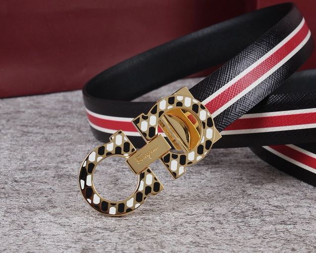 Feragamo original calfskin belt 25mm F0056 black