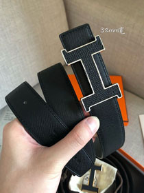 Hermes original epsom leather constance 2 belt 32mm H064550 black