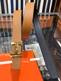 Hermes orignal epsom leather constance belt 32mm H071440 coffee