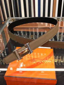 Hermes orignal epsom leather constance belt 32mm H071440 grey