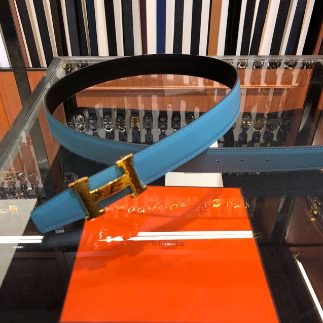 Hermes orignal epsom leather constance belt 32mm H071440 yellow