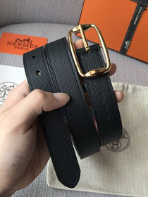 Hermes orignal epsom leather reversible belt 24mm H071450 black