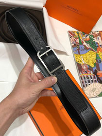Hermes orignal togo leather reversible belt 32mm H071439 black