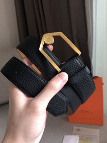 Hermes orignal togo leather reversible belt 32mm H077956 black