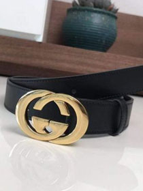 GG original calfskin 30mm belt 411936 black	