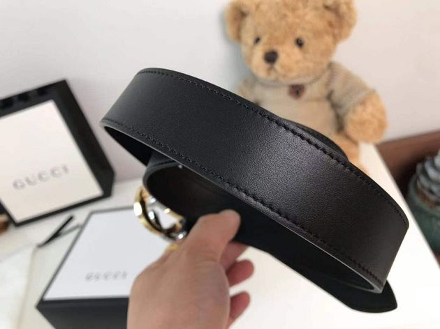 GG original calfskin 30mm belt 411937 black	