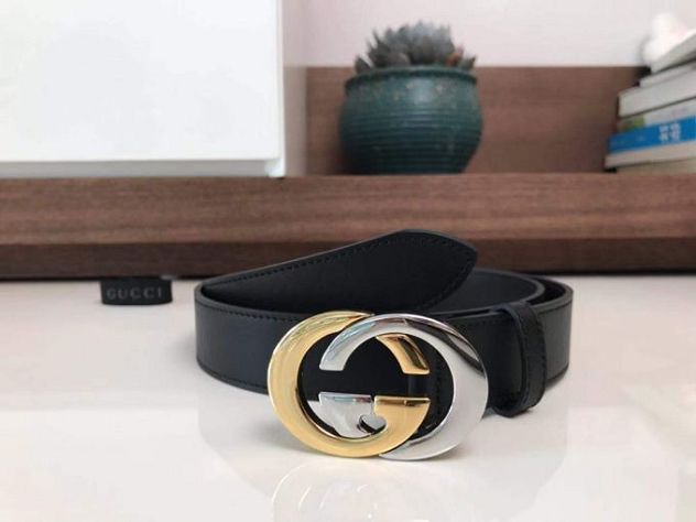 GG original calfskin 30mm belt 411937 black	