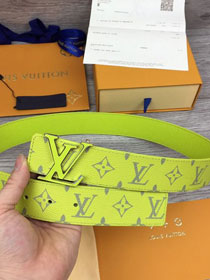 Louis vuitton monogram canvas Initiales 40MM belt M0159Q lemon yellow