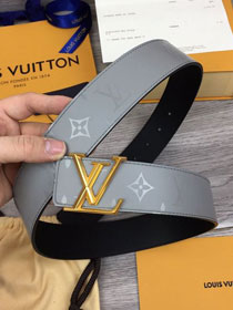 Louis vuitton original calfskin pyramide 40mm belt M0121T grey