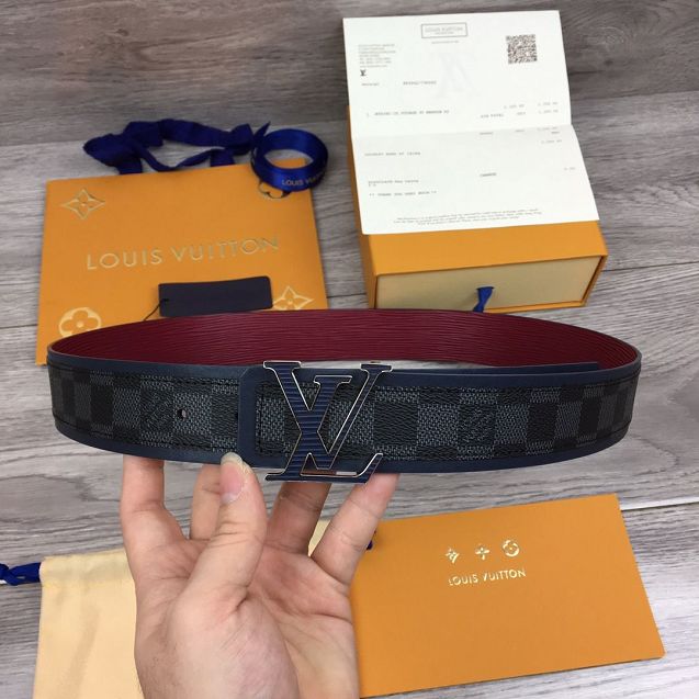 Louis vuitton damier Initiales 40mm belt M0050S