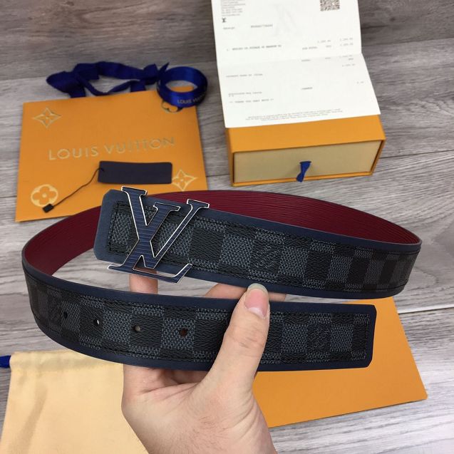 Louis vuitton damier Initiales 40mm belt M0050S