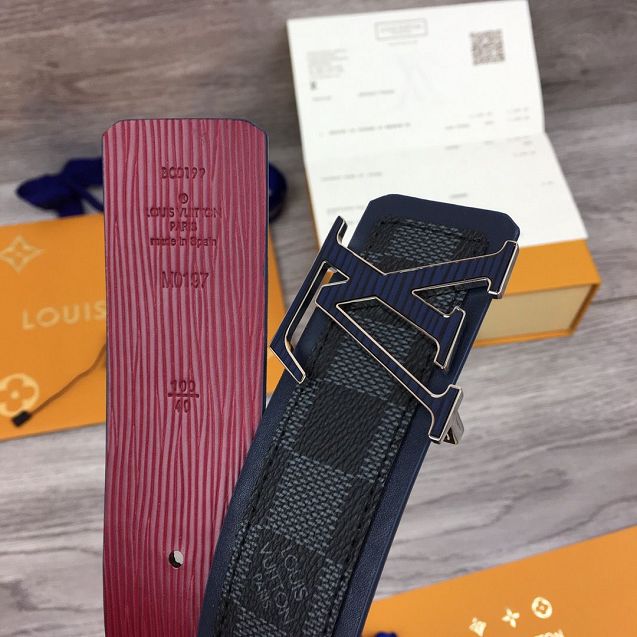 Louis vuitton damier Initiales 40mm belt M0050S